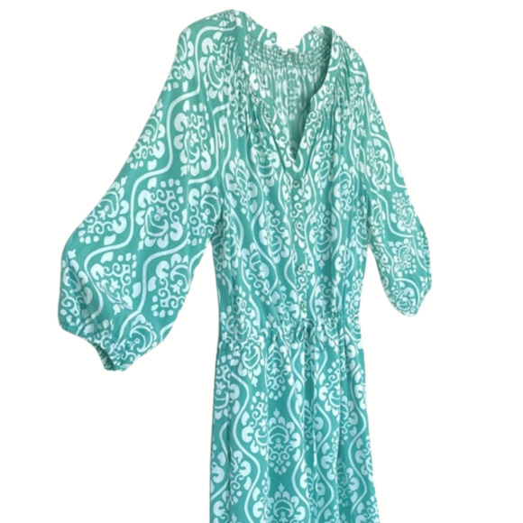 Crown & Ivy Sz 4 Women’s Dress Blue White Casual Comfort Blouse - Picture 3 of 5